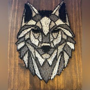 Handmade wolf string art